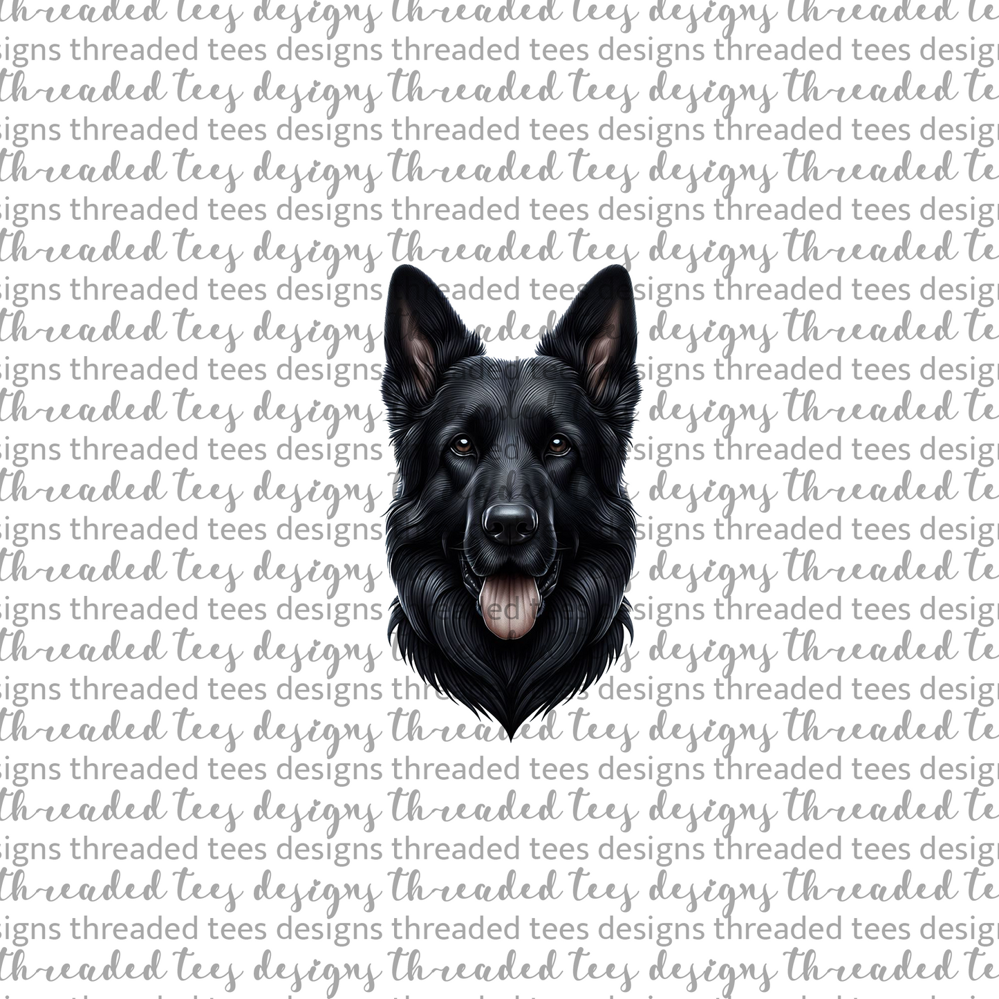 German Shepherd- Black Wrist/Pocket (matches shirt) DTF & Sublimation Transfer