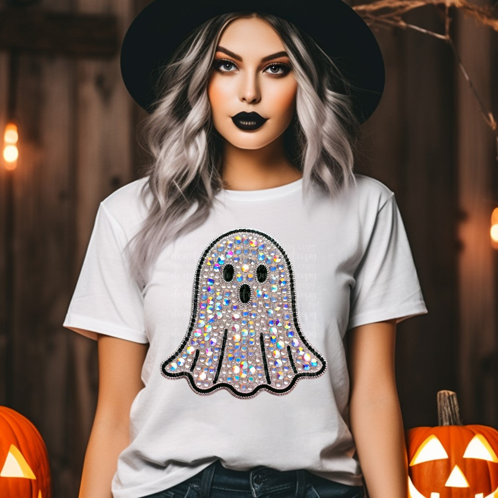 Ghost Faux Rhinestone DTF & Sublimation Transfer