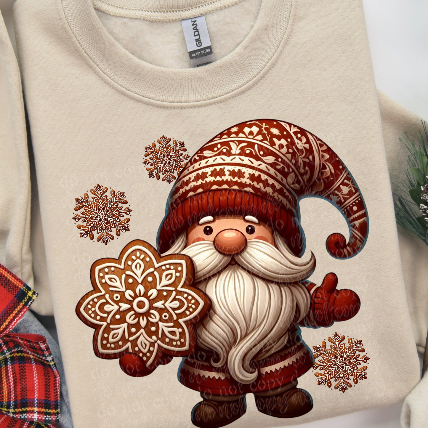 Gingerbread Gnome DTF & Sublimation Transfer