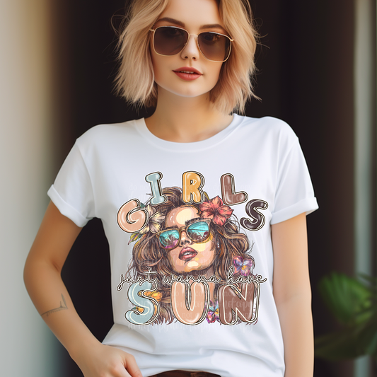 Girls Just Wanna Have Sun DTF & Sublimation Transfer