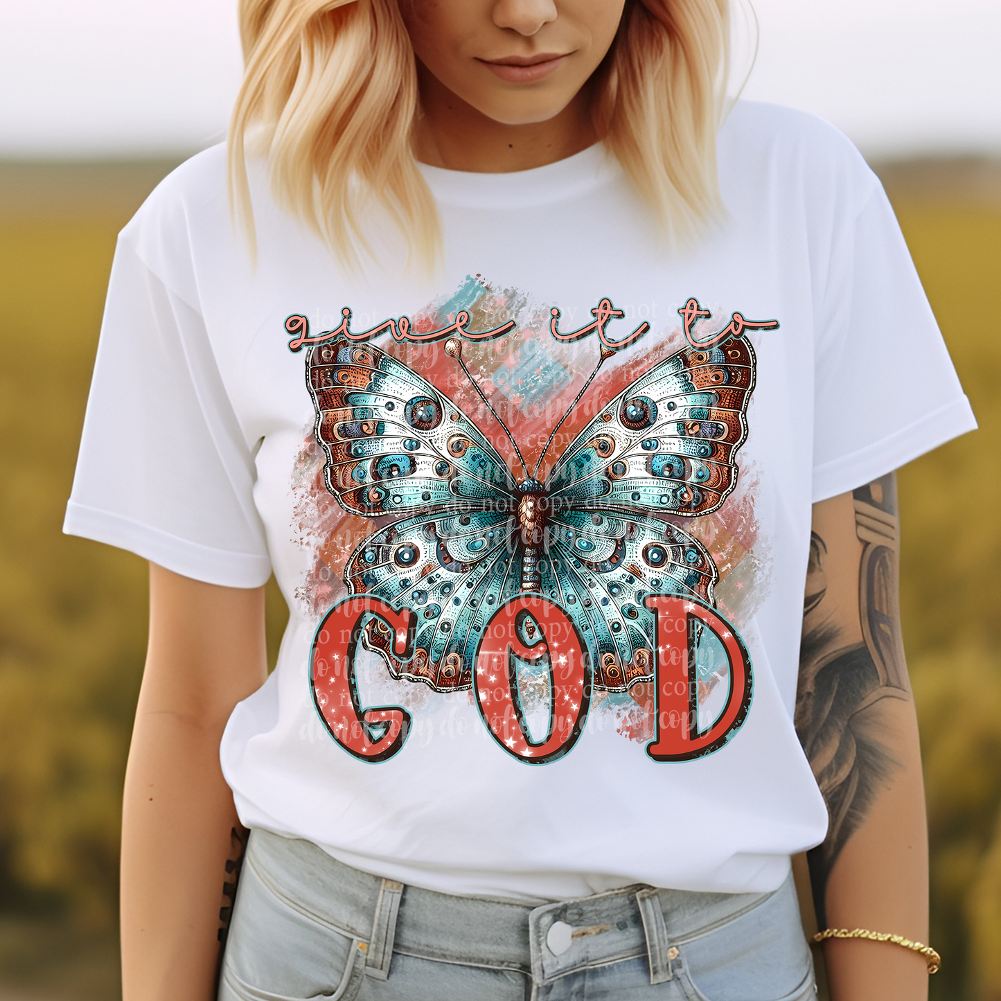 Give it God Butterfly DTF & Sublimation Transfer