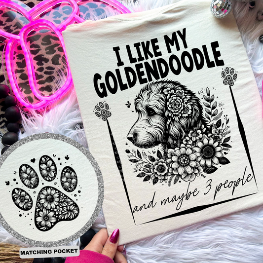 My Goldendoodle and 3 People  DTF & Sublimation Transfer