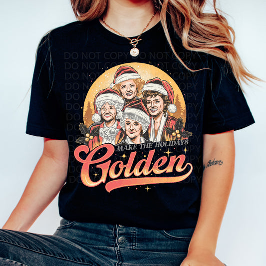 Golden Holidays DTF & Sublimation Transfer