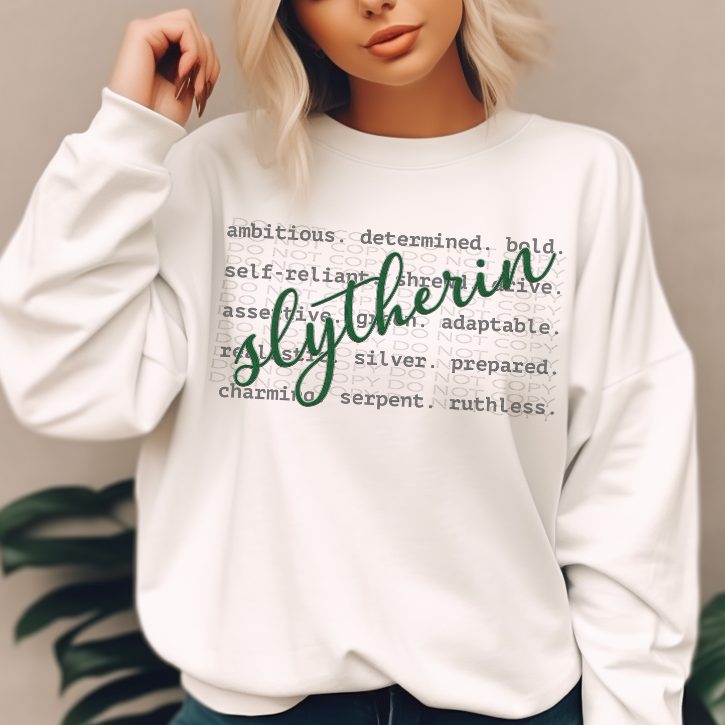 Green House Typography Faux Embroidery and Sparkles DTF & Sublimation Transfer