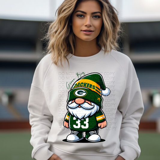 Green Bay Gnome  DTF & Sublimation Transfer