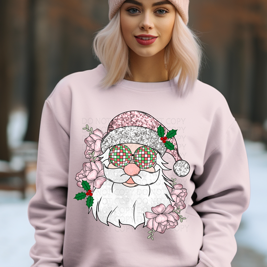 Groovy Santa Faux Sparkles DTF & Sublimation Transfer