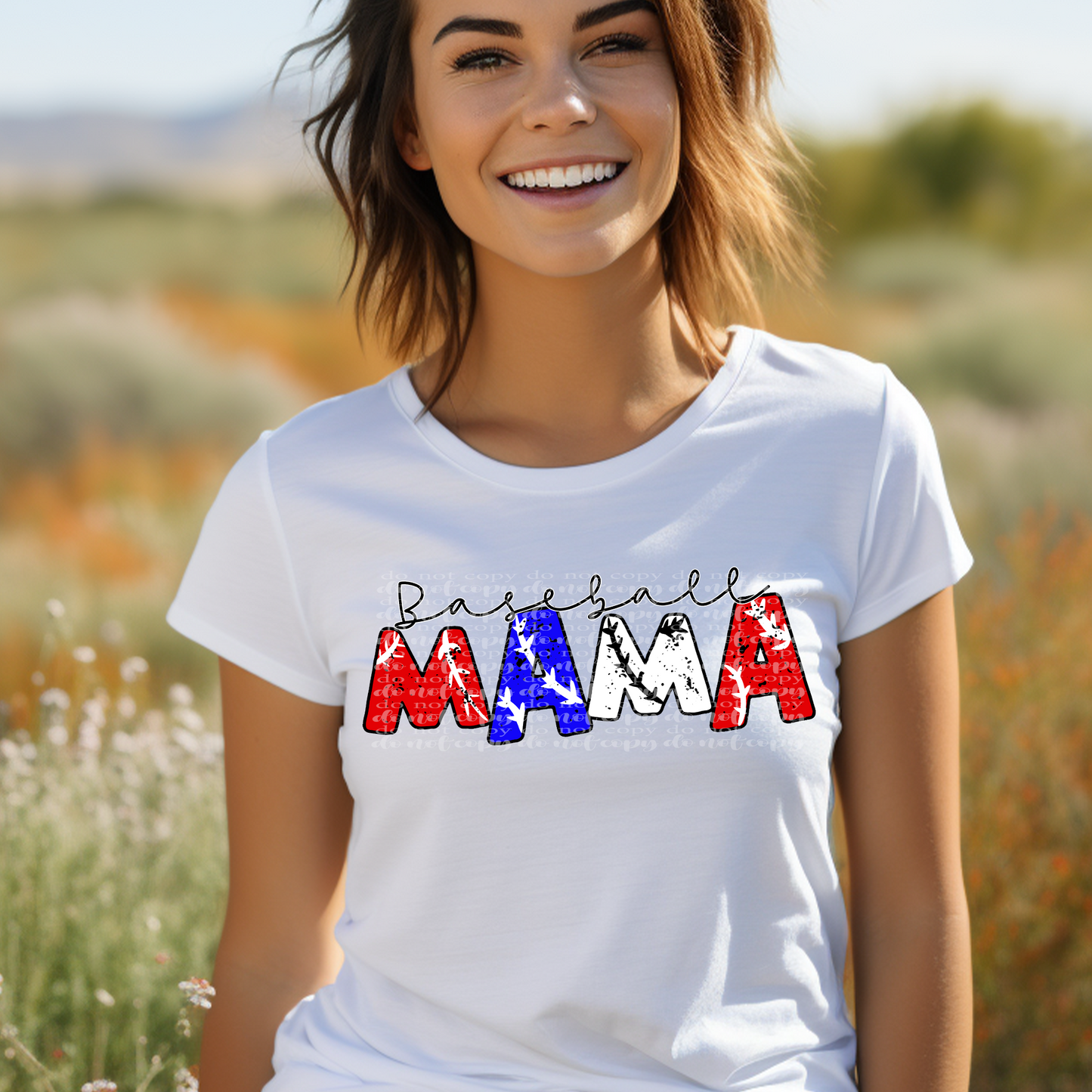 Grunge Baseball Mama DTF & Sublimation Transfer