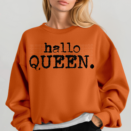 Halloqueen Typography DTF & Sublimation Transfer