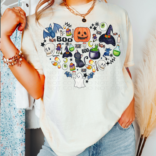 Halloween Elements Heart DTF & Sublimation Transfer