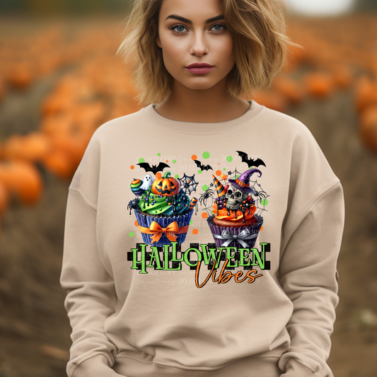 Halloween Vibes Cupcakes DTF & Sublimation Transfer