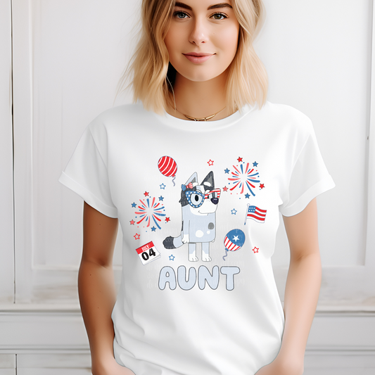 Happy 4th B Dog Aunt DTF & Sublimation Transfer