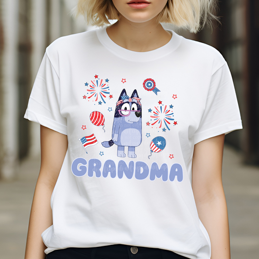 Happy 4th B Dog Grandma DTF & Sublimation Transfer