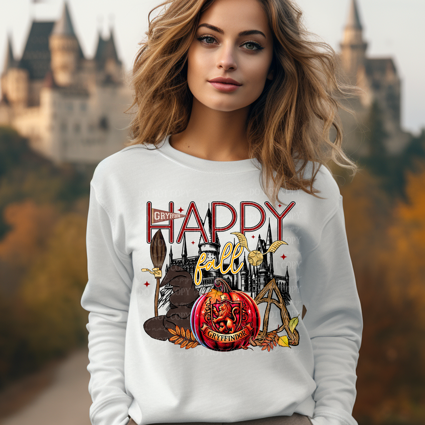 Happy Fall Red House DTF & Sublimation Transfer