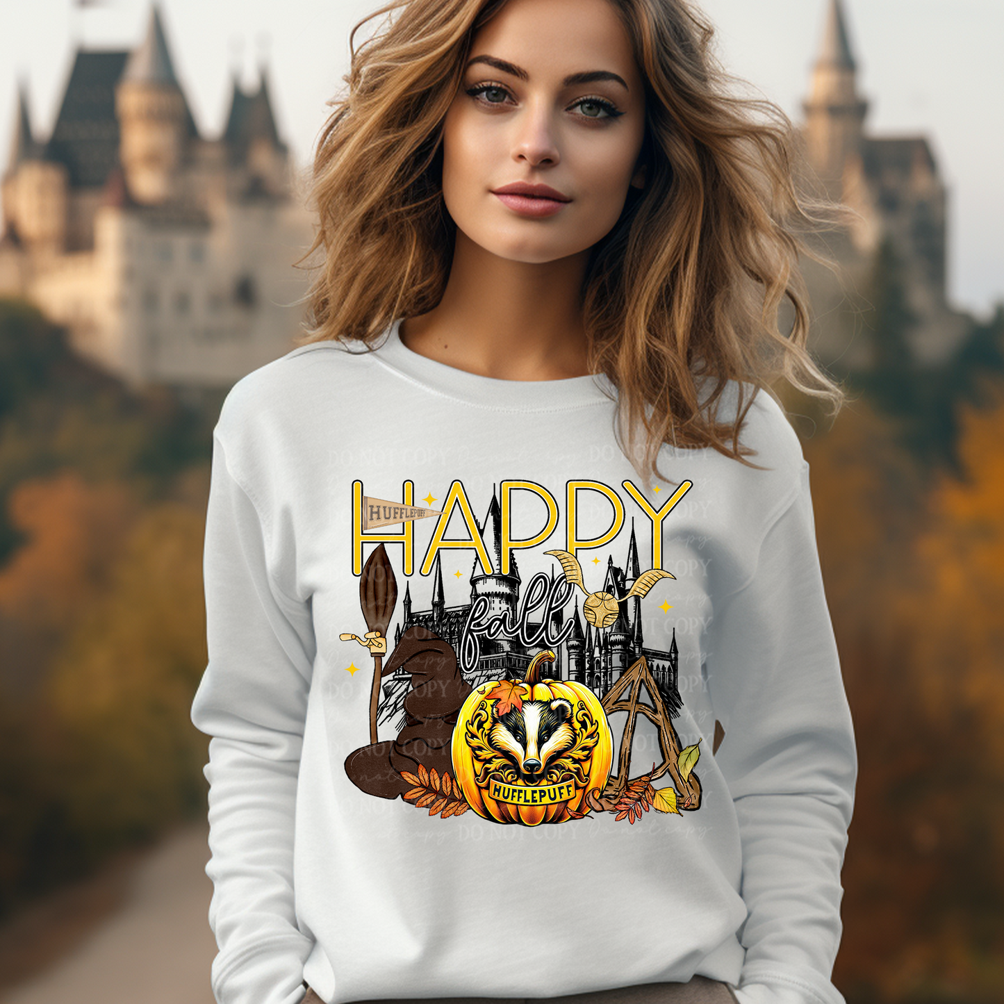 Happy Fall Yellow House DTF & Sublimation Transfer