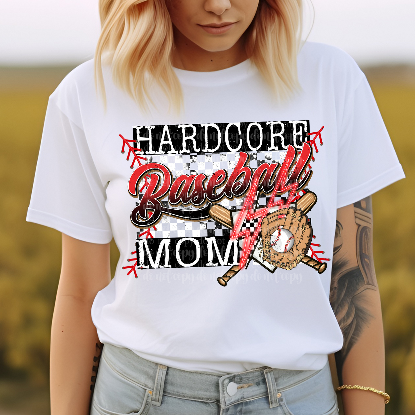 Hardcore Baseball Mom DTF & Sublimation Transfer