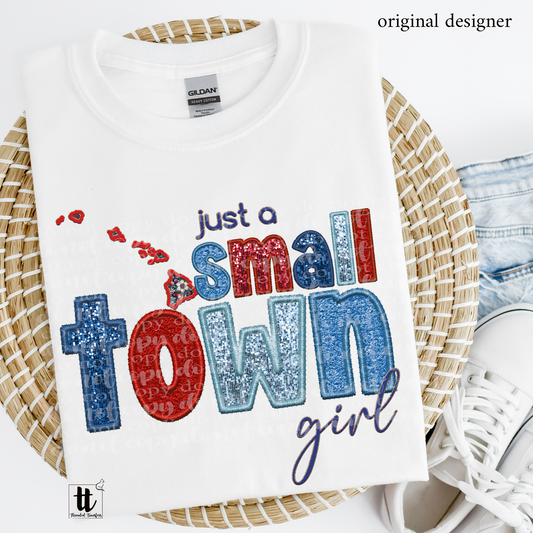 Hawaii Small Town **EXCLUSIVE** Faux Embroidery, Chenille, & Sparkles DTF & Sublimation Transfer