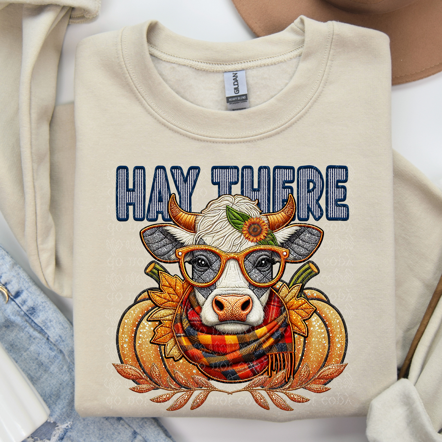 Hay There Faux Knit & Faux Embroidery DTF & Sublimation Transfer