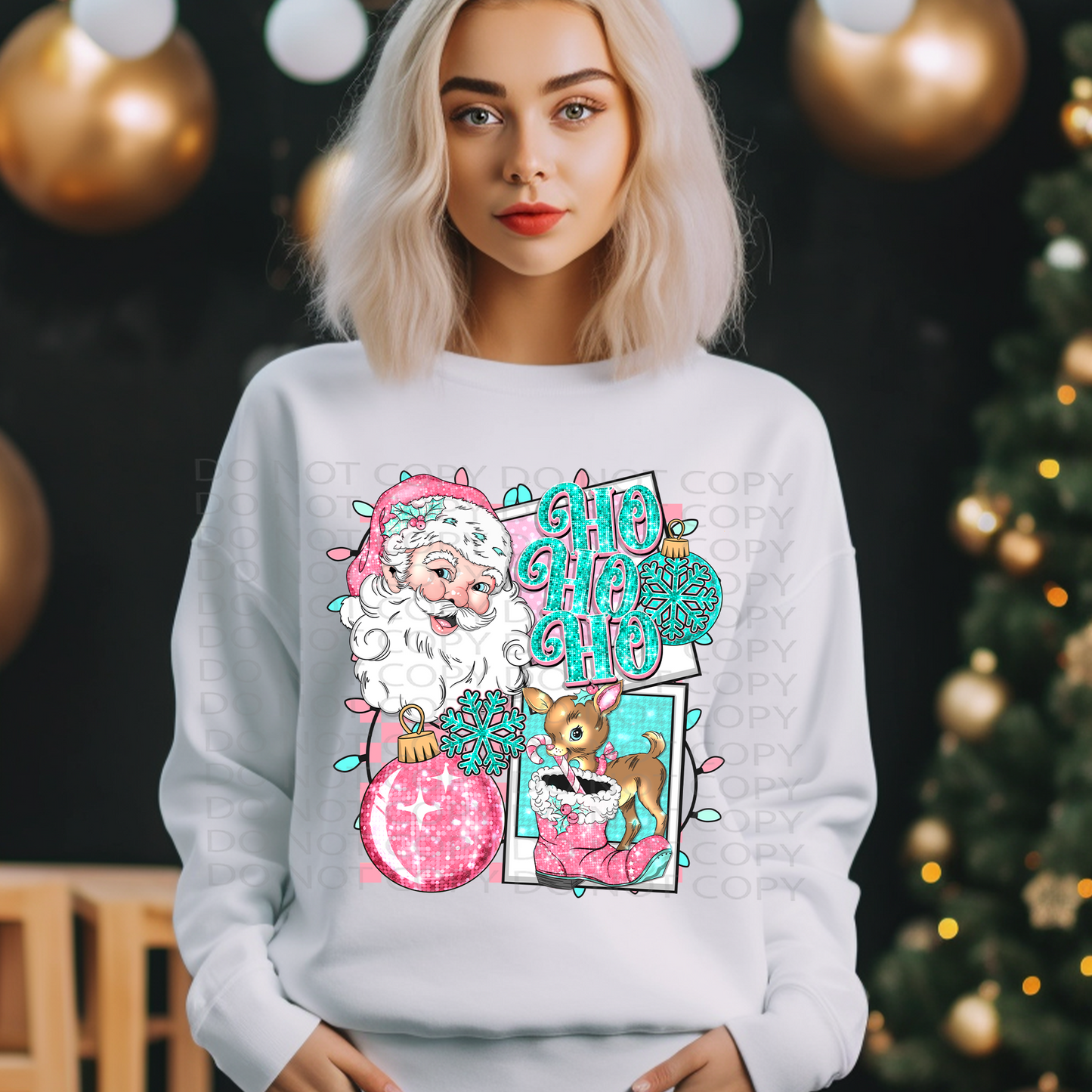 Ho Ho Ho Retro DTF & Sublimation Transfer