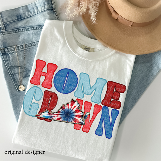 Virginia Home Grown **EXCLUSIVE** Faux Embroidery, Wood, & Sparkle DTF & Sublimation Transfer