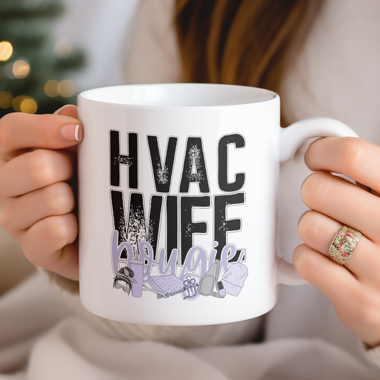 HVAC Wife Bougie (matches shirt) UV DTF Transfer