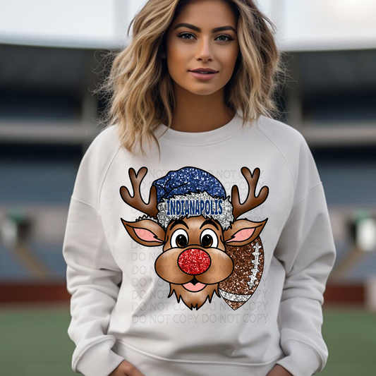 Indianapolis Reindeer DTF & Sublimation Transfer