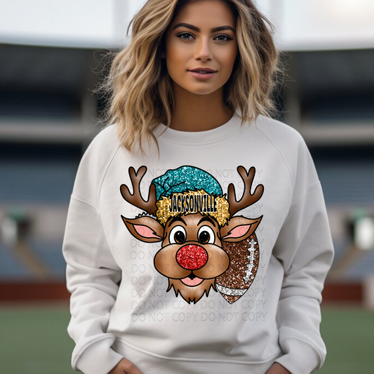 Jacksonville Reindeer DTF & Sublimation Transfer