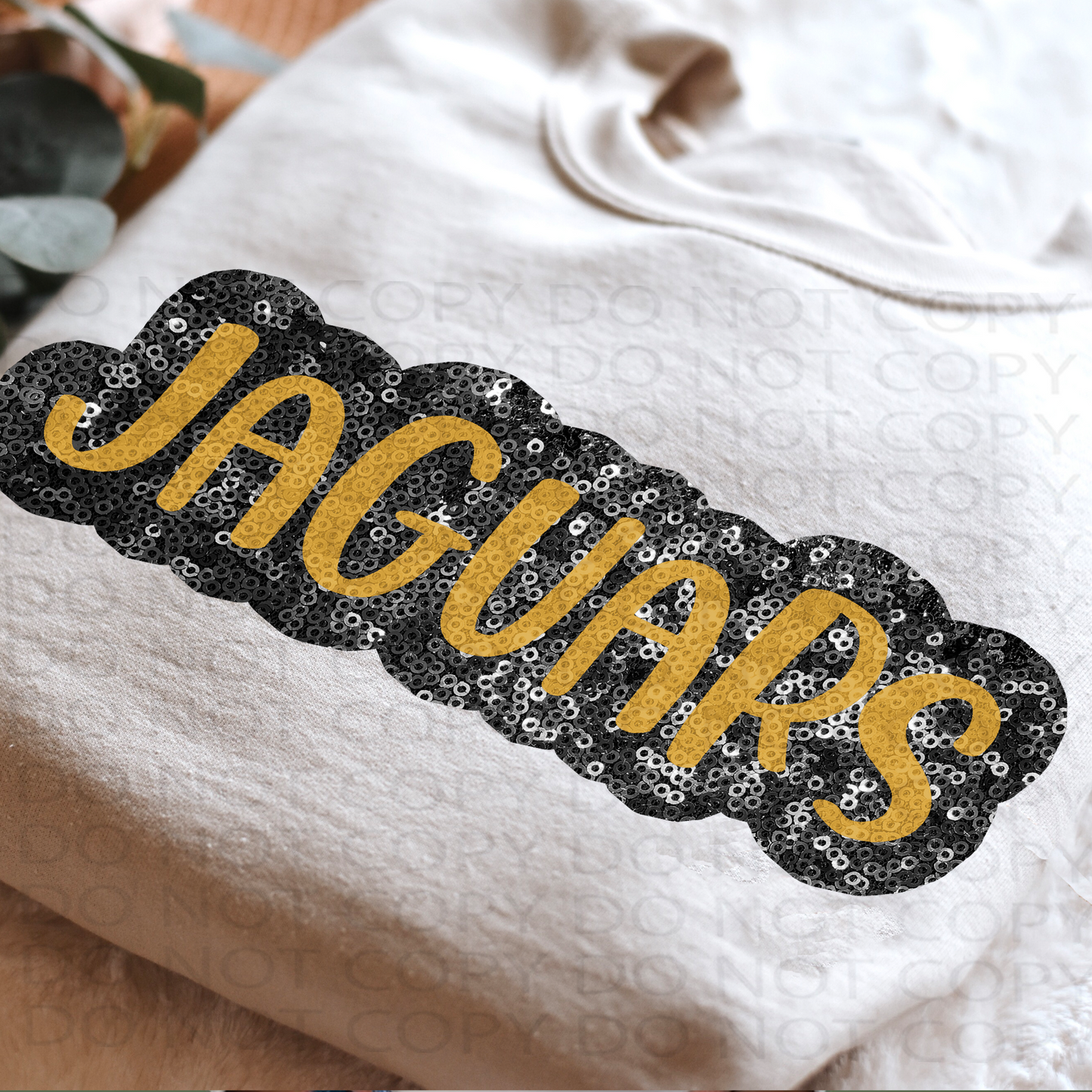 Faux Sparkles Jaguars DTF & Sublimation Transfer