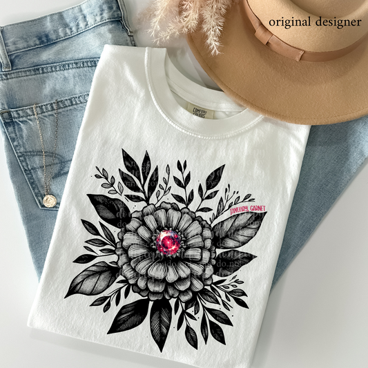 January Garnet Floral *EXCLUSIVE* DTF & Sublimation Transfer