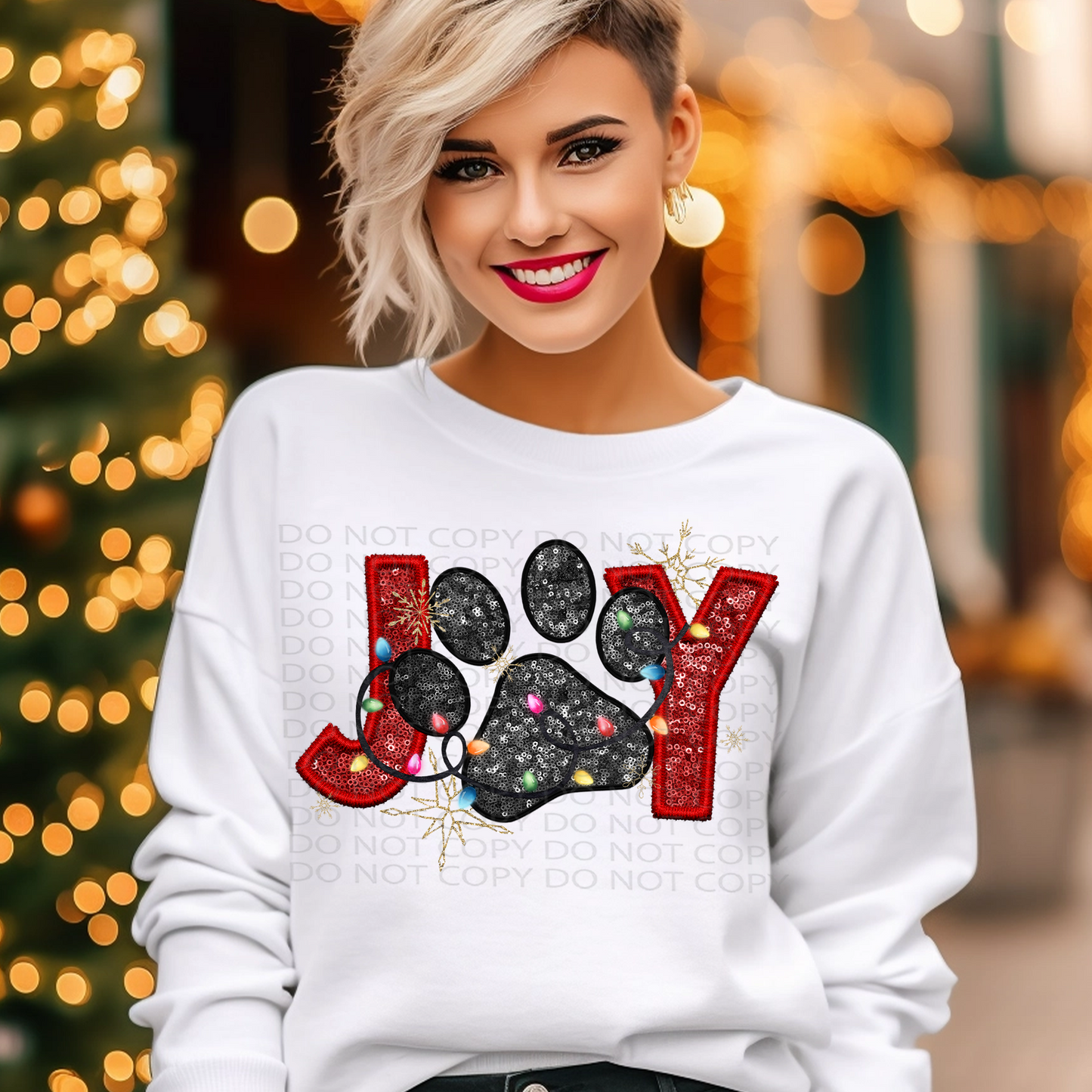 Joy Paw **EXCLUSIVE** Faux Embroidery and Sparkles DTF & Sublimation Transfer