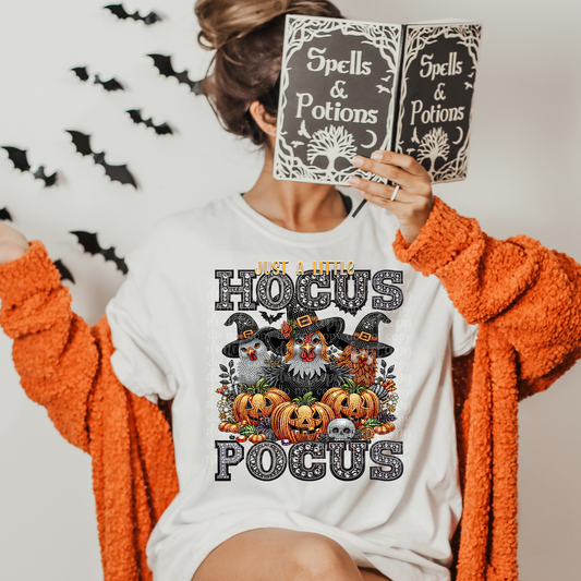 Just a Little Hocus Pocus Faux Rhinestone & Faux Embroidery DTF & Sublimation Transfer