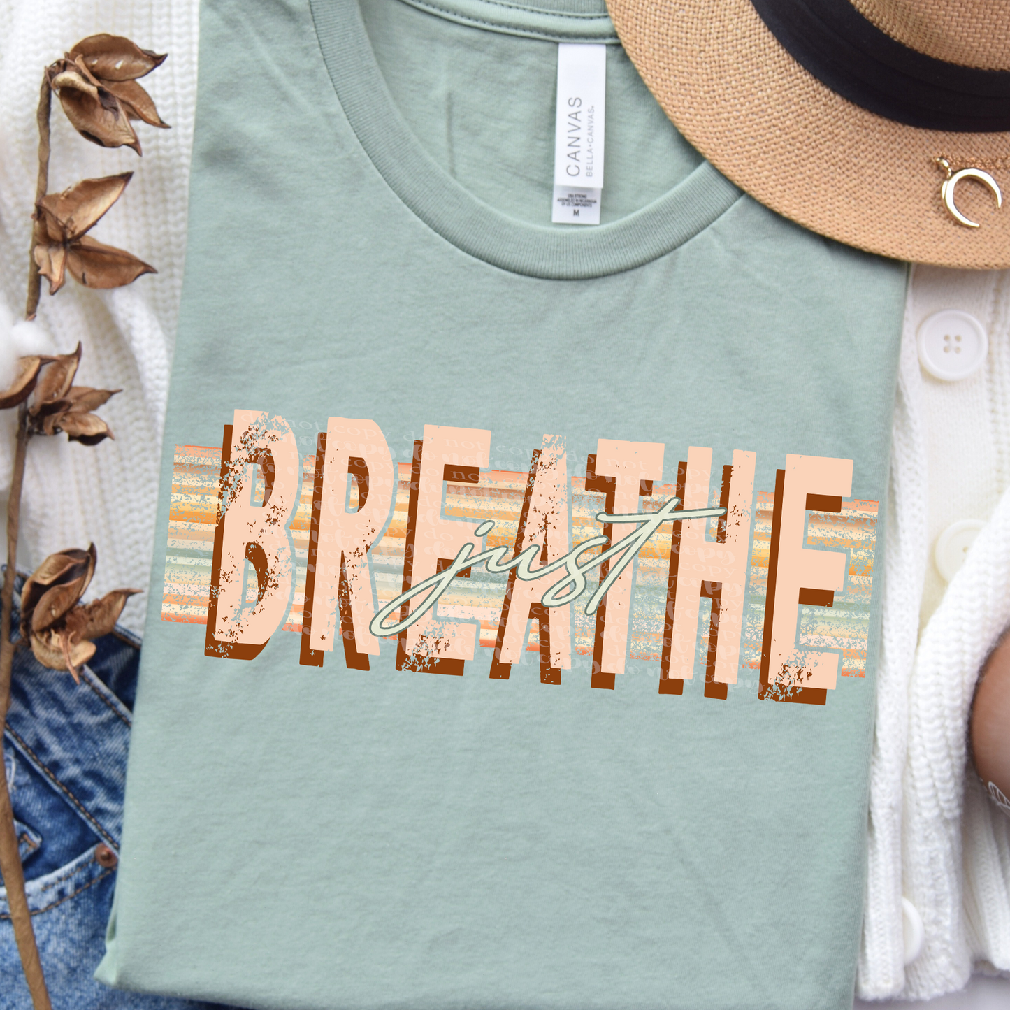 Just Breathe Retro **EXCLUSIVE** DTF & Sublimation Transfer