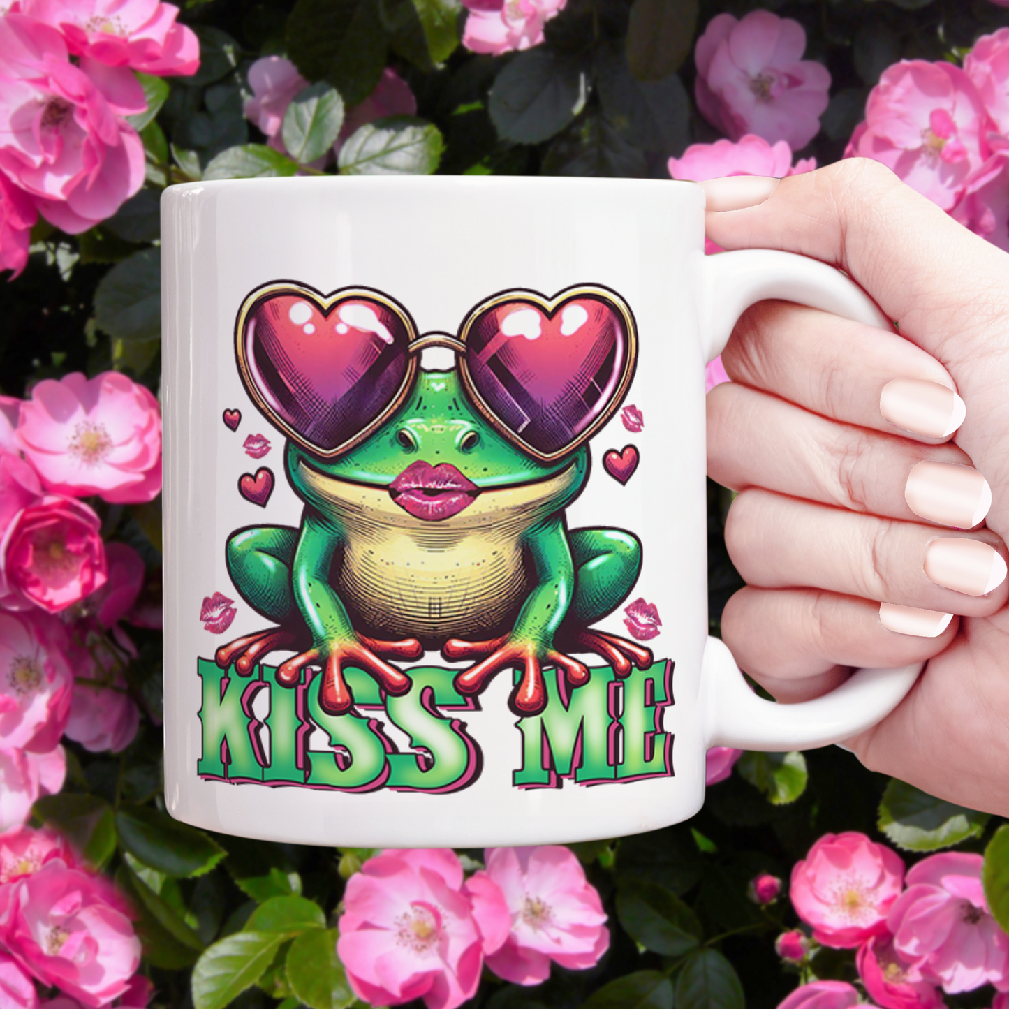 Kiss Me Frog (matches shirt) UV DTF Transfer