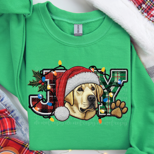 Labrador Retriever Joy Faux Embroidery DTF & Sublimation Transfer