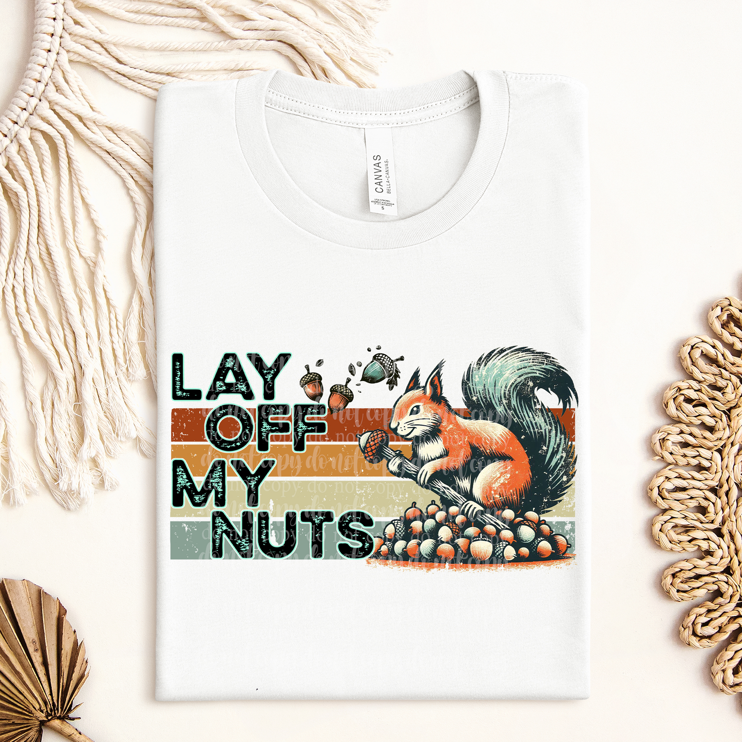 Lay Off My Nuts **EXCLUSIVE** Witty Animals DTF & Sublimation Transfer