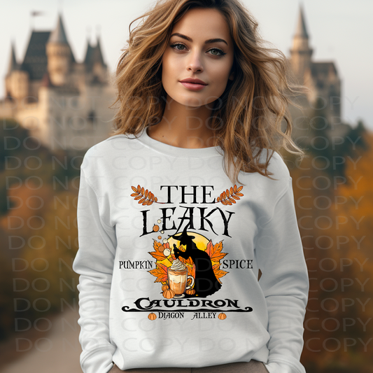 Leaky Pumpkin Spice Cauldron DTF & Sublimation Transfer