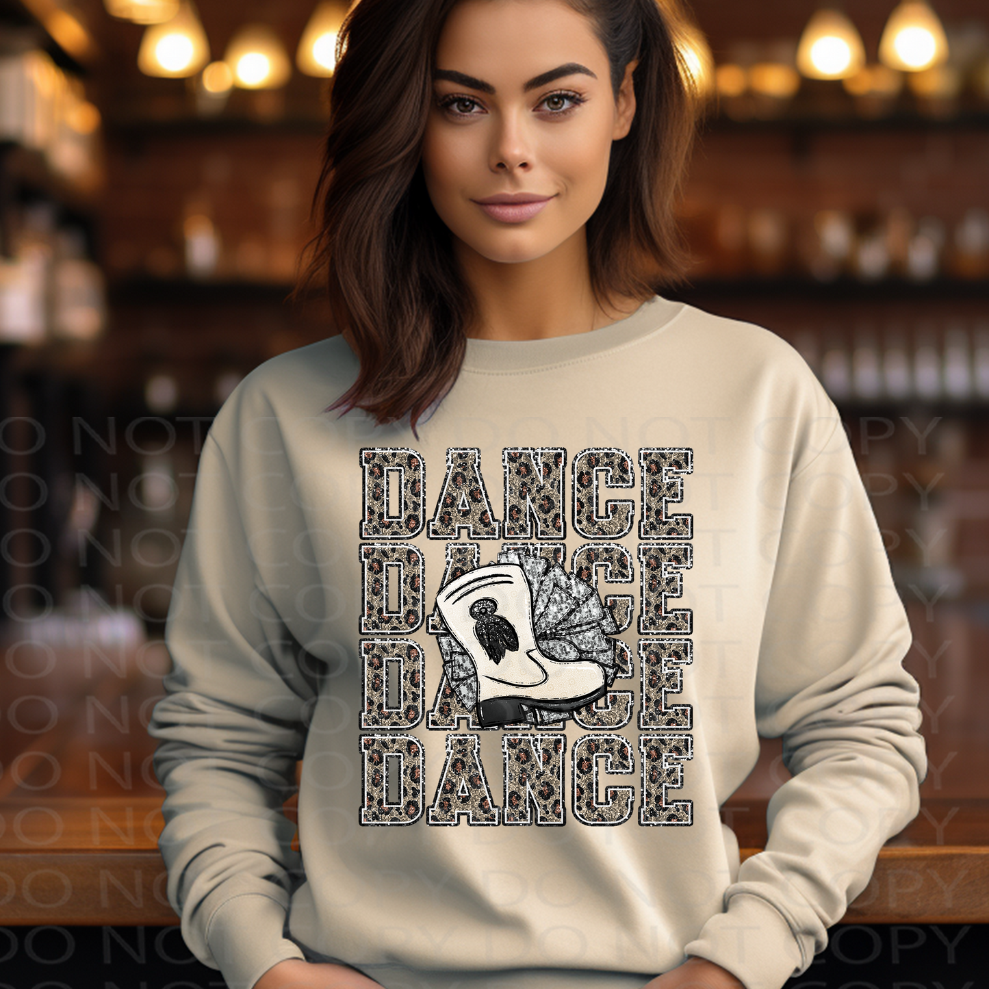 Dance Leopard Faux Sparkles DTF & Sublimation Transfer