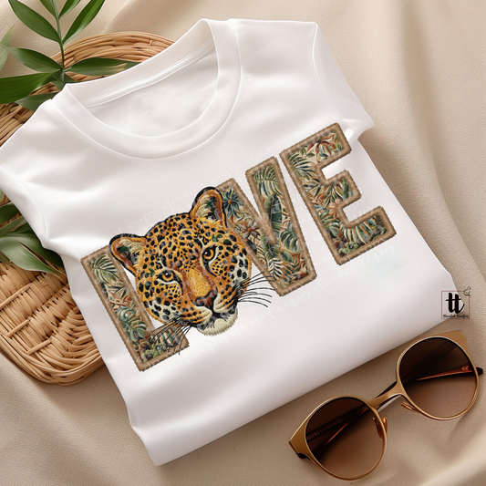 Leopard Love **EXCLUSIVE** Faux Embroidery DTF & Sublimation Transfer