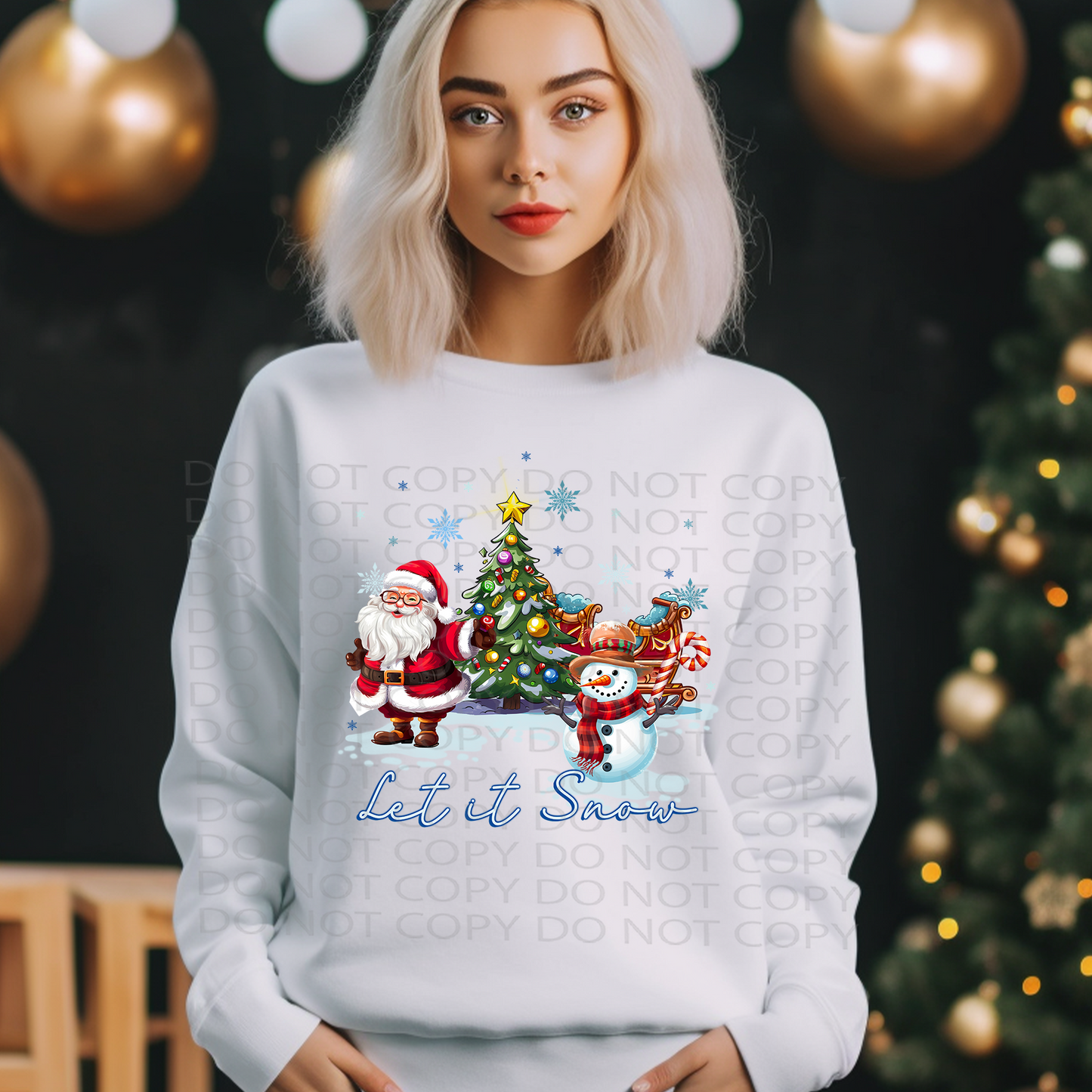 Let It Snow Santa DTF & Sublimation Transfer