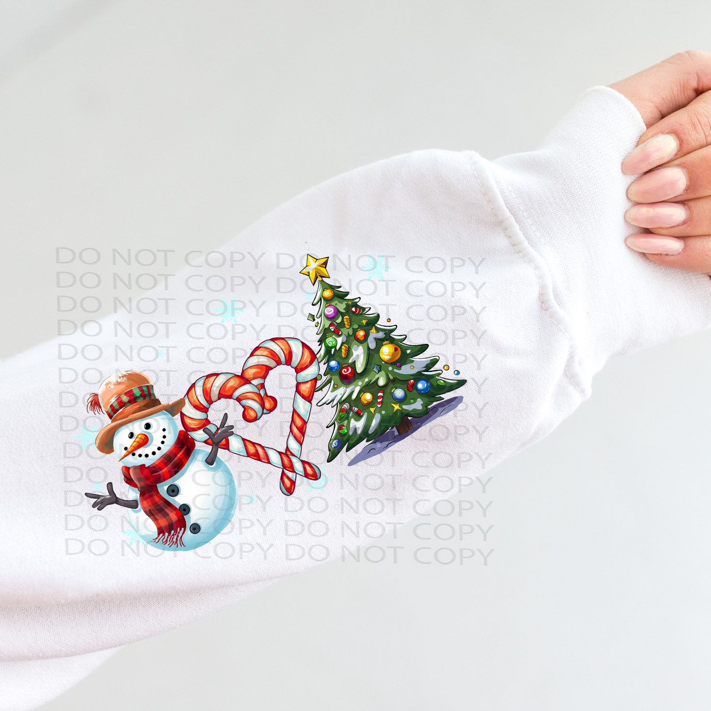 Let it Snow Santa Sleeve (matches shirt)  DTF & Sublimation Transfer