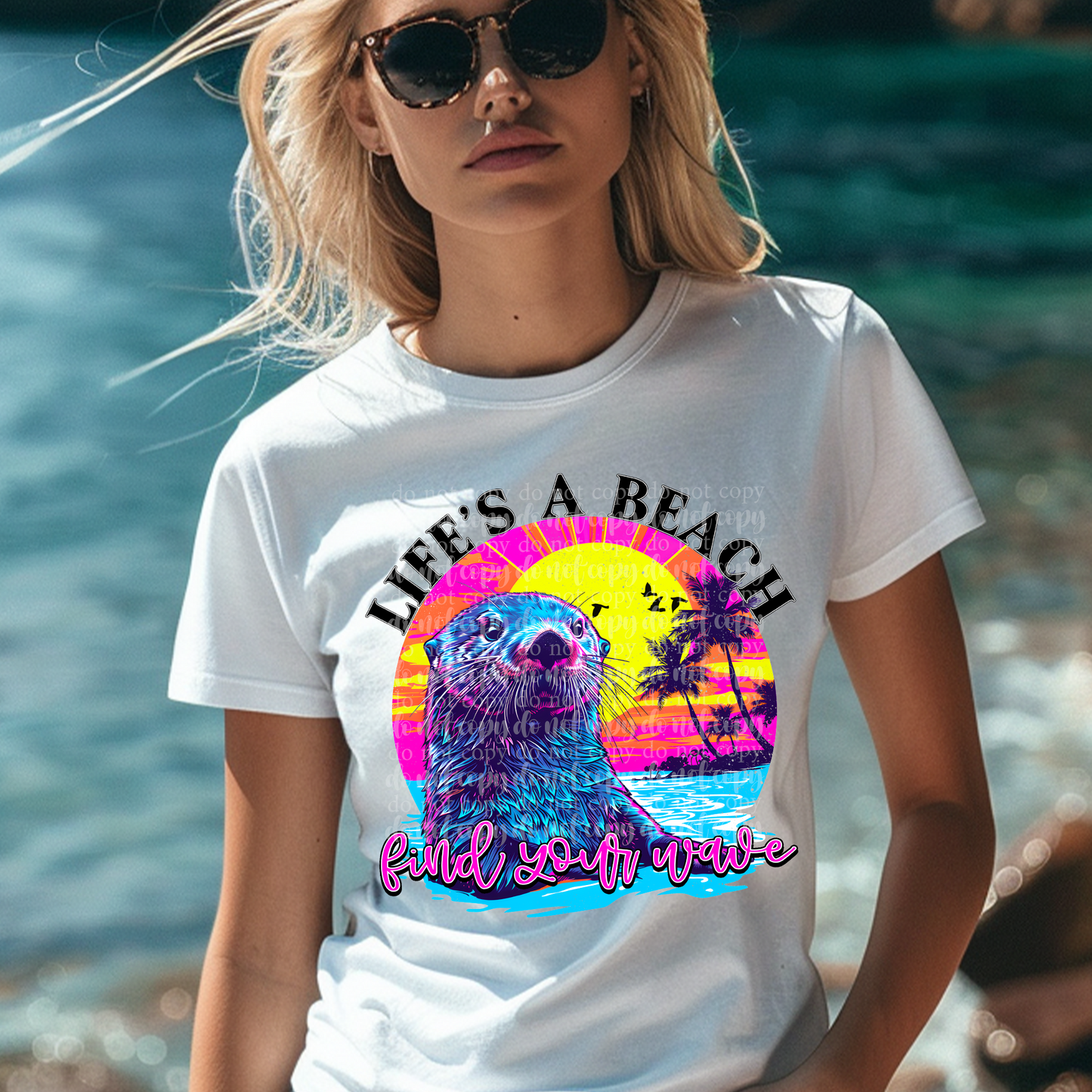 Life's a Beach Otter DTF & Sublimation Transfer