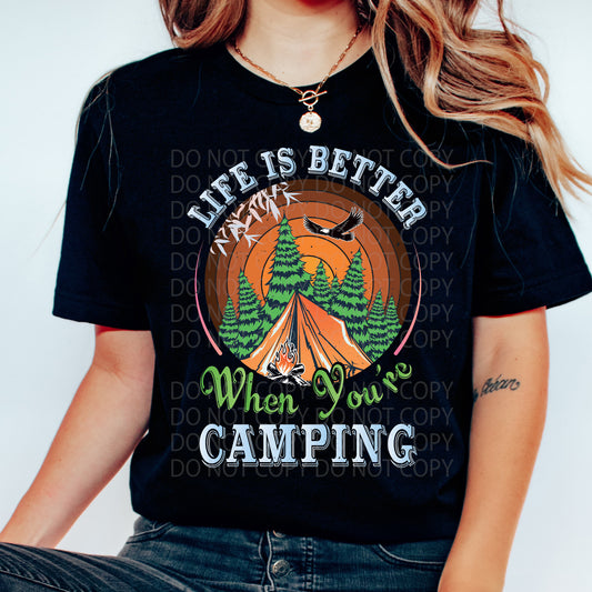 Life is Better Camping DTF & Sublimation Transfer