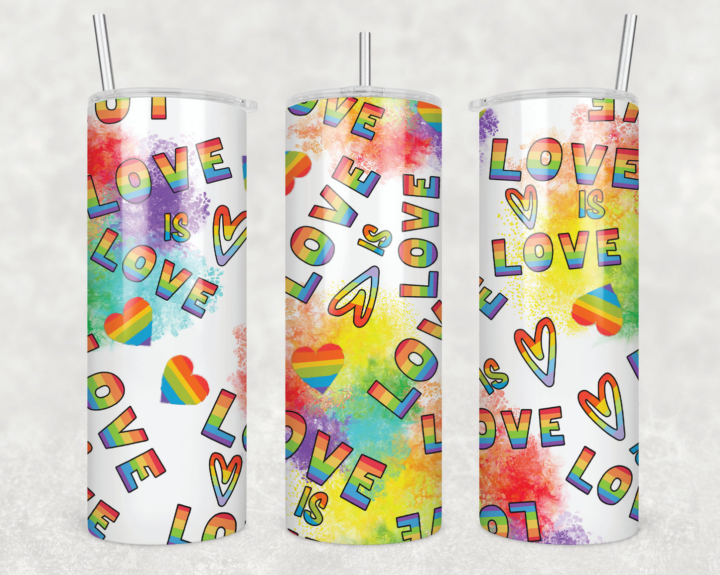 Love is Love Sublimation Transfer Tumbler Wrap 20oz (read description)