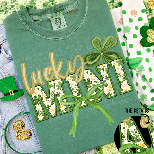 Lucky Mini Faux Embroidery DTF & Sublimation Transfer