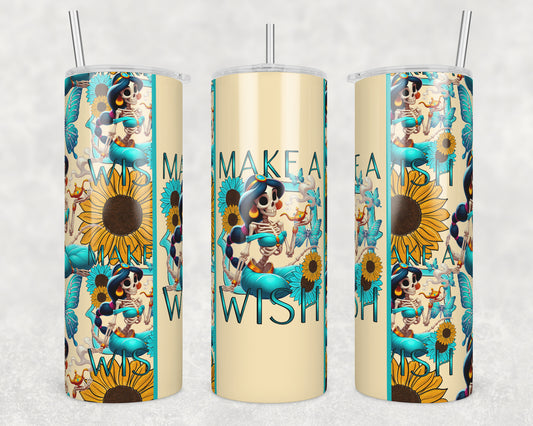 Make a Wish (matches shirt) Sublimation Transfer Tumbler Wrap 20oz (read description)