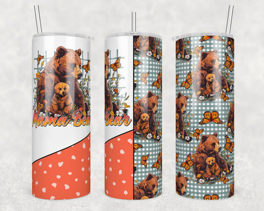 Mama Bear (matches shirt) Sublimation Transfer Tumbler Wrap 20oz (read description)