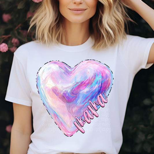 Mama Heart Swirl DTF & Sublimation Transfer