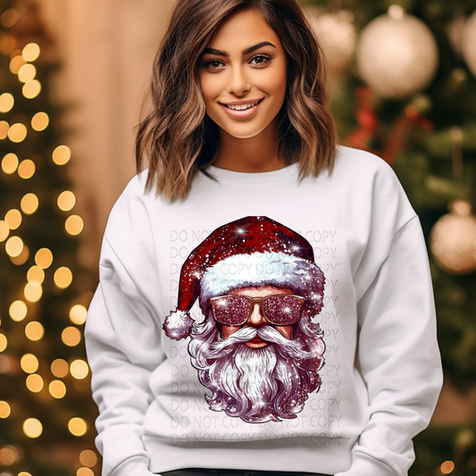 Maroon Santa DTF & Sublimation Transfer