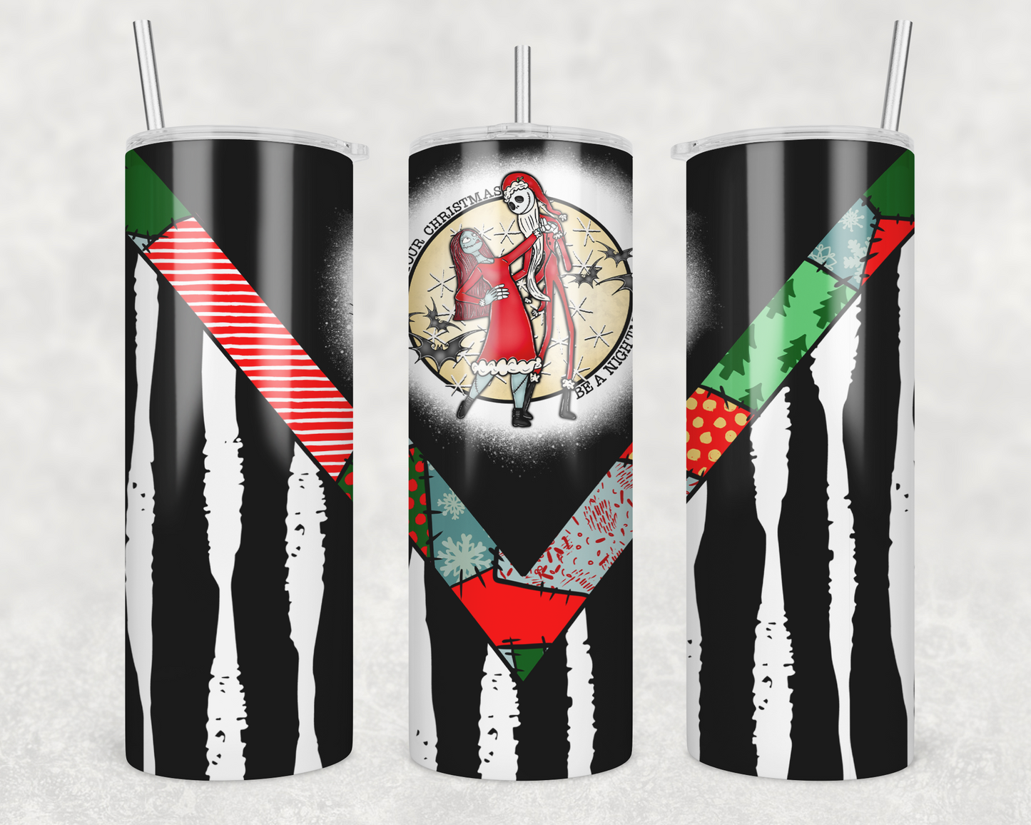 May Your Christmas Be a Nightmare Sublimation Transfer Tumbler Wrap 20oz (read description)