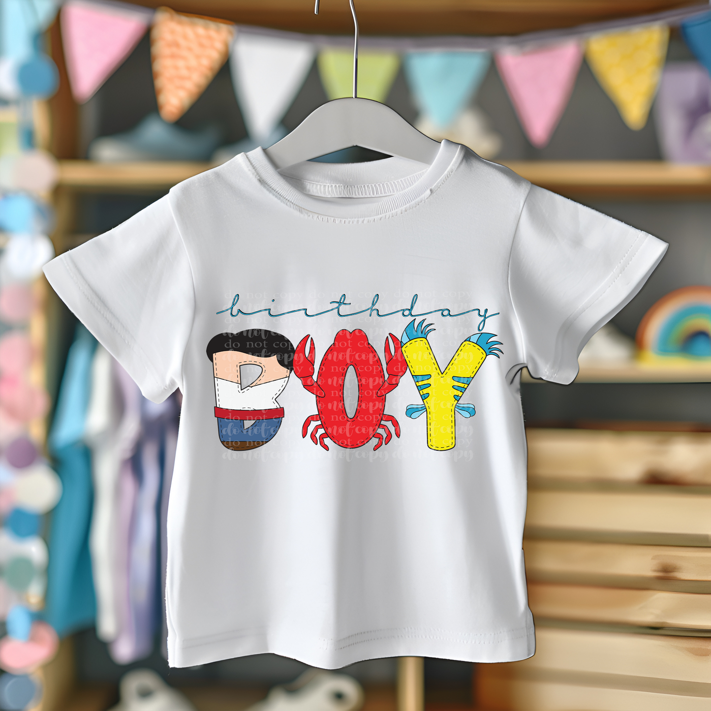 Mermaid Birthday Boy DTF & Sublimation Transfer