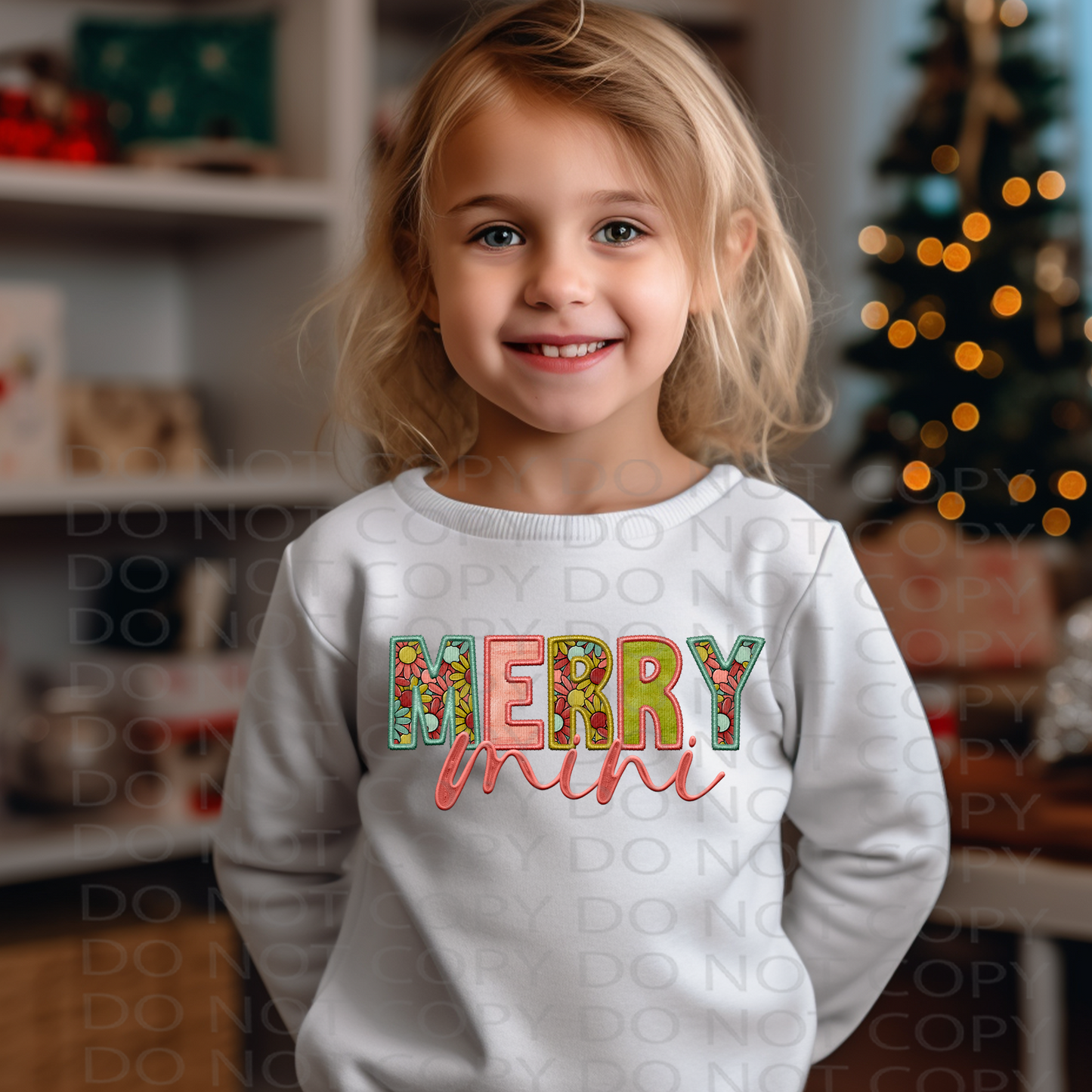 Merry Mini Faux Embroidery DTF & Sublimation Transfer